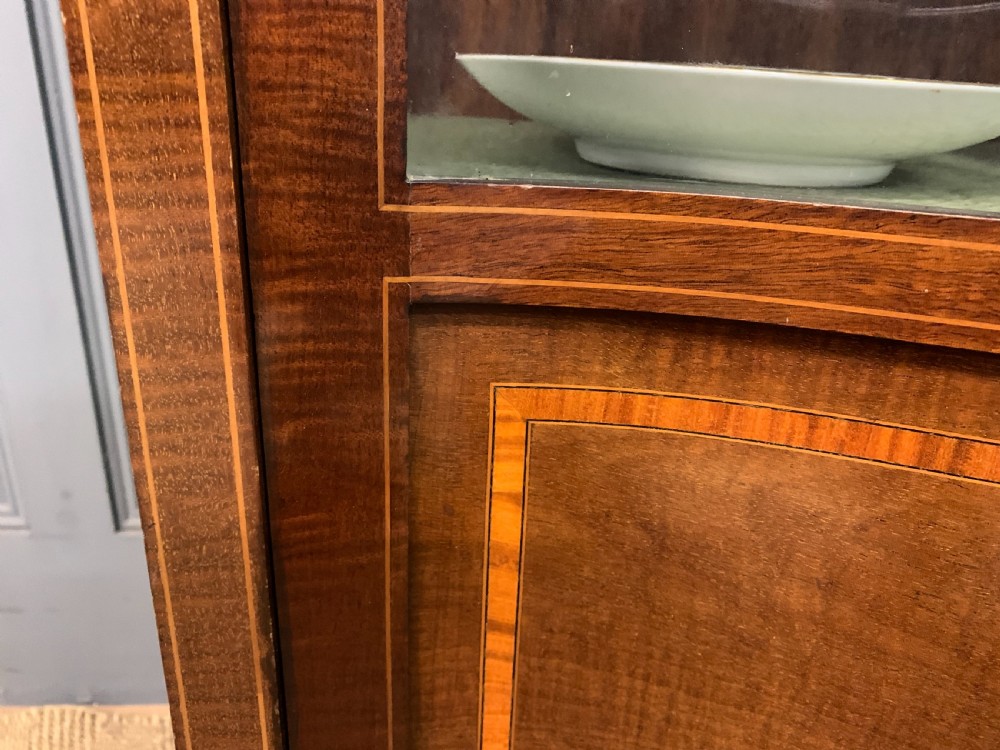 Serpentine Inlaid Mahogany Display Cabinet View XVI