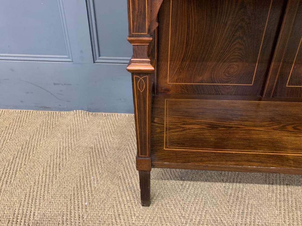 Arts & Crafts Inlaid Rosewood Parlour Cabinet View VII