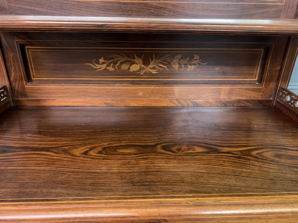 Arts & Crafts Inlaid Rosewood Parlour Cabinet View XIII