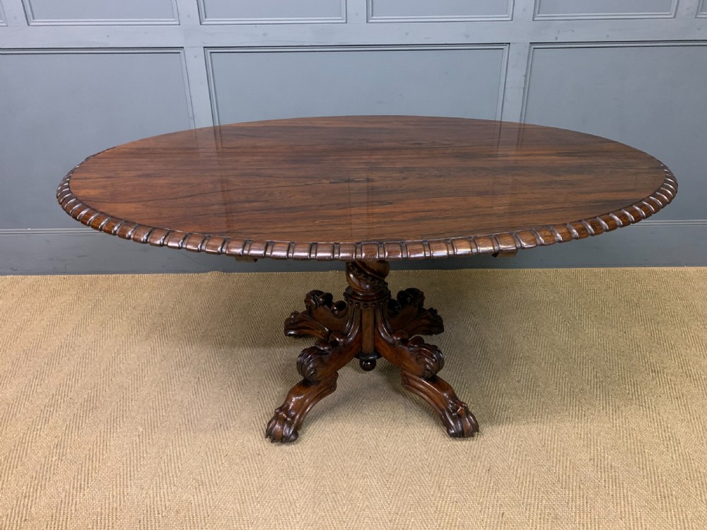 Regency Period Rosewood Centre Table View VIII
