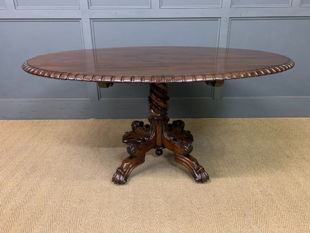Regency Period Rosewood Centre Table View IX