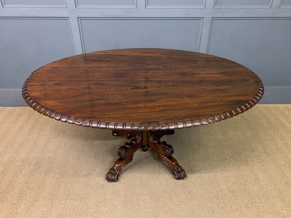 Regency Period Rosewood Centre Table View X