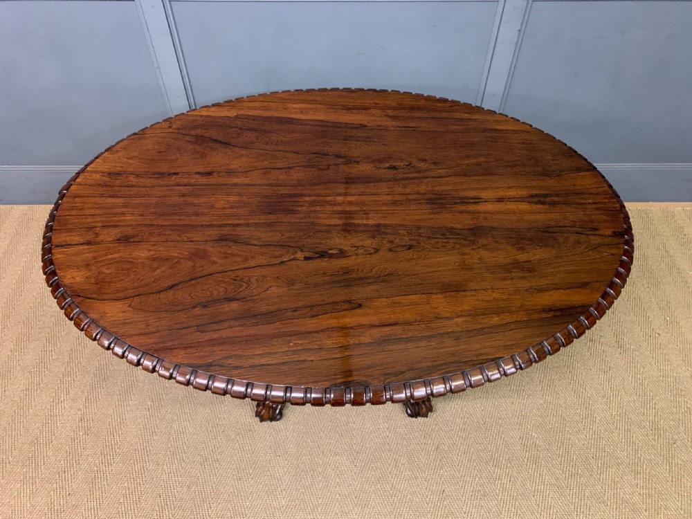 Regency Period Rosewood Centre Table View XI