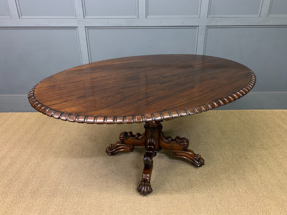 Regency Period Rosewood Centre Table View XIII