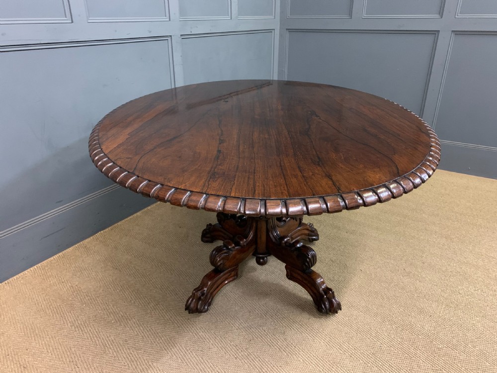 Regency Period Rosewood Centre Table View XIV