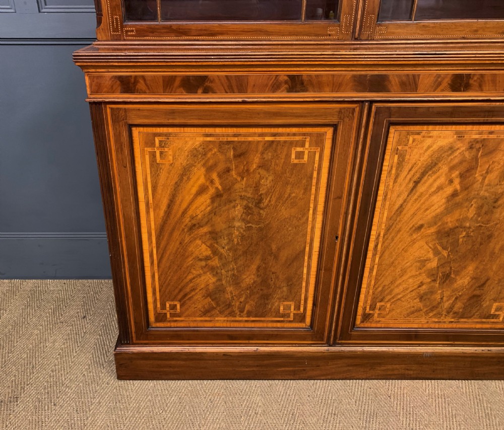 Edwards and Roberts Inlaid Mahogany Bookcase View III