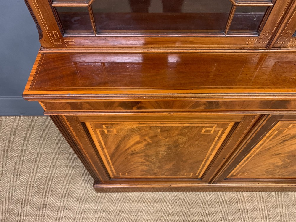 Edwards and Roberts Inlaid Mahogany Bookcase View IV