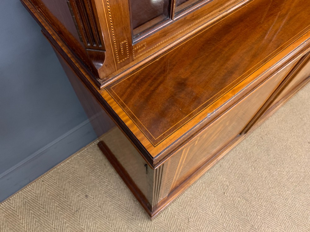 Edwards and Roberts Inlaid Mahogany Bookcase View V