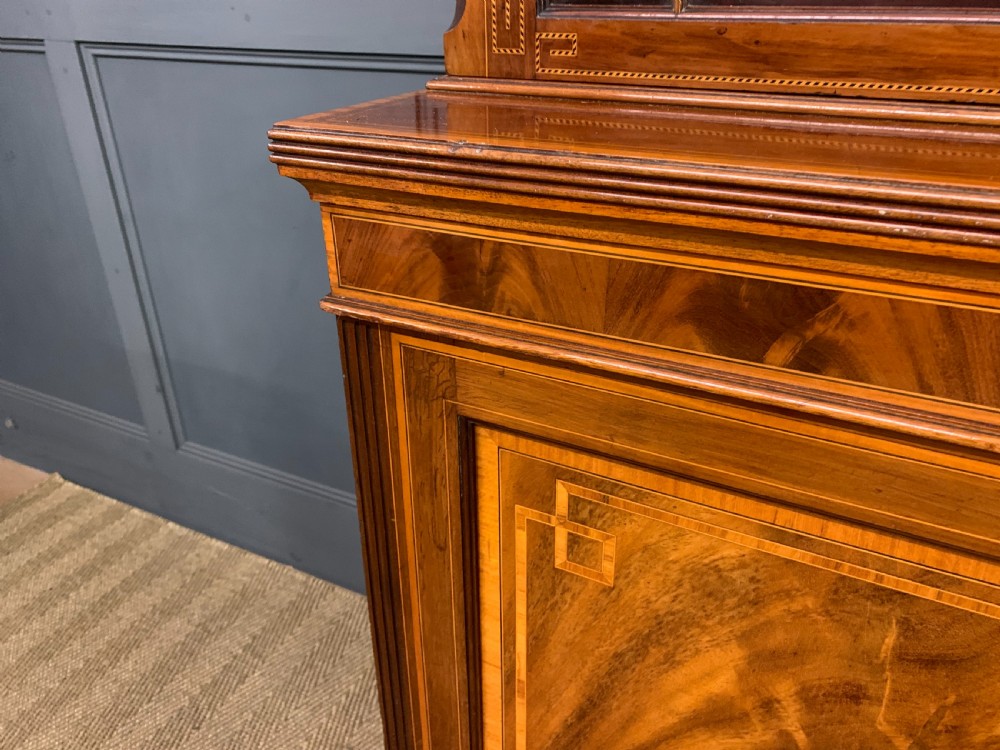 Edwards and Roberts Inlaid Mahogany Bookcase View VII