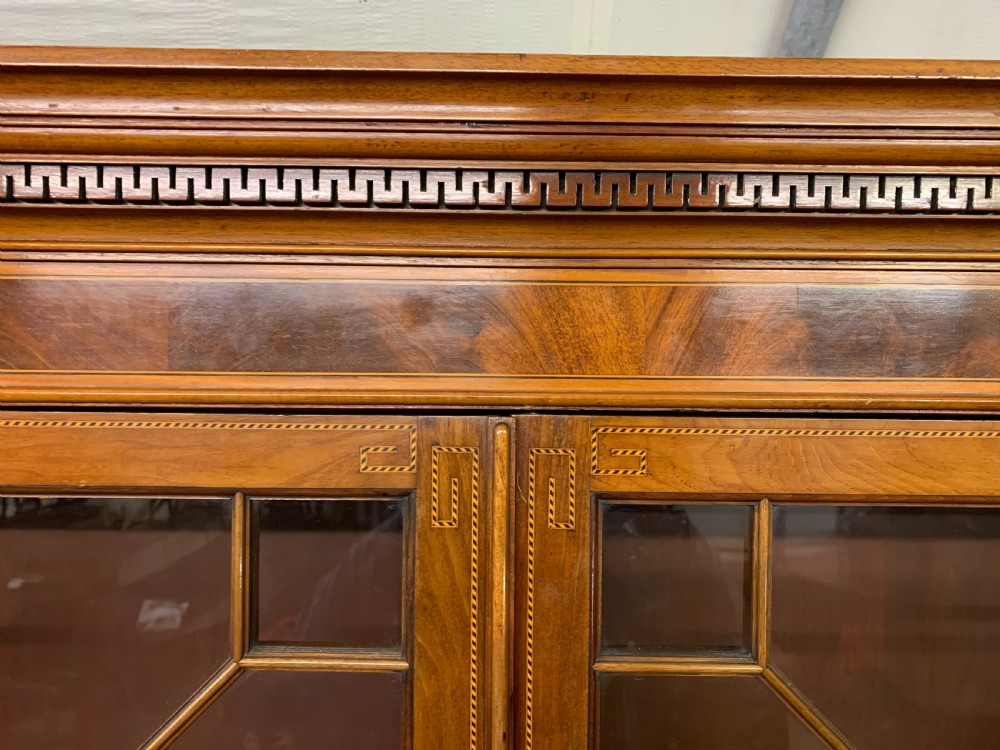 Edwards and Roberts Inlaid Mahogany Bookcase View X