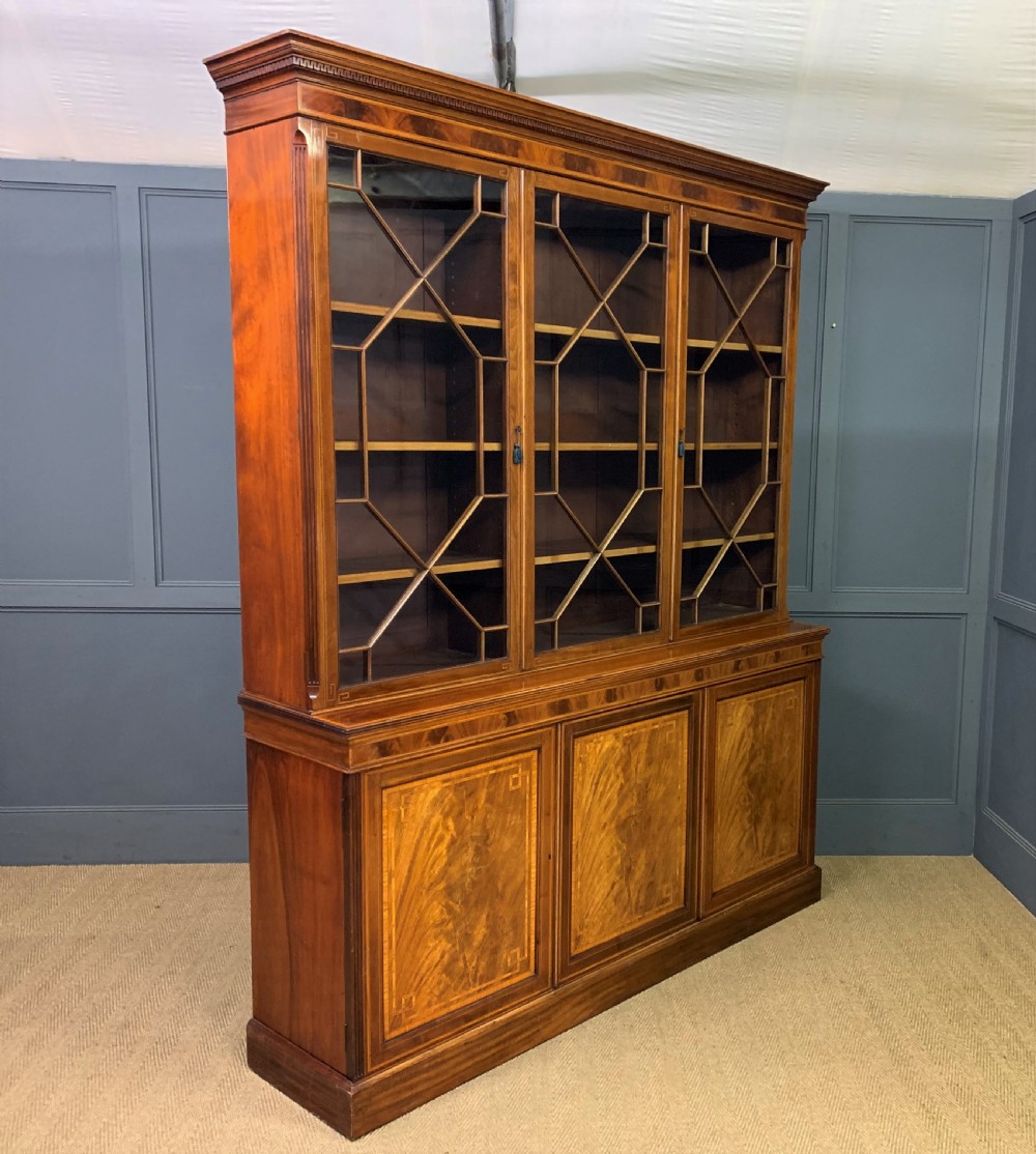 Edwards and Roberts Inlaid Mahogany Bookcase View XI