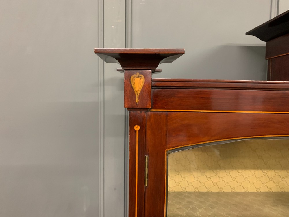 Arts and Crafts Inlaid Mahogany Display Cabinet View VII