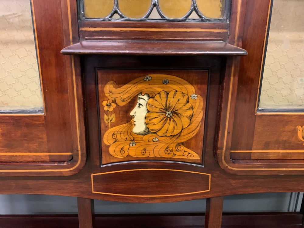 Arts and Crafts Inlaid Mahogany Display Cabinet View IX