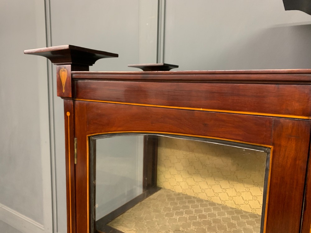 Arts and Crafts Inlaid Mahogany Display Cabinet View XIII