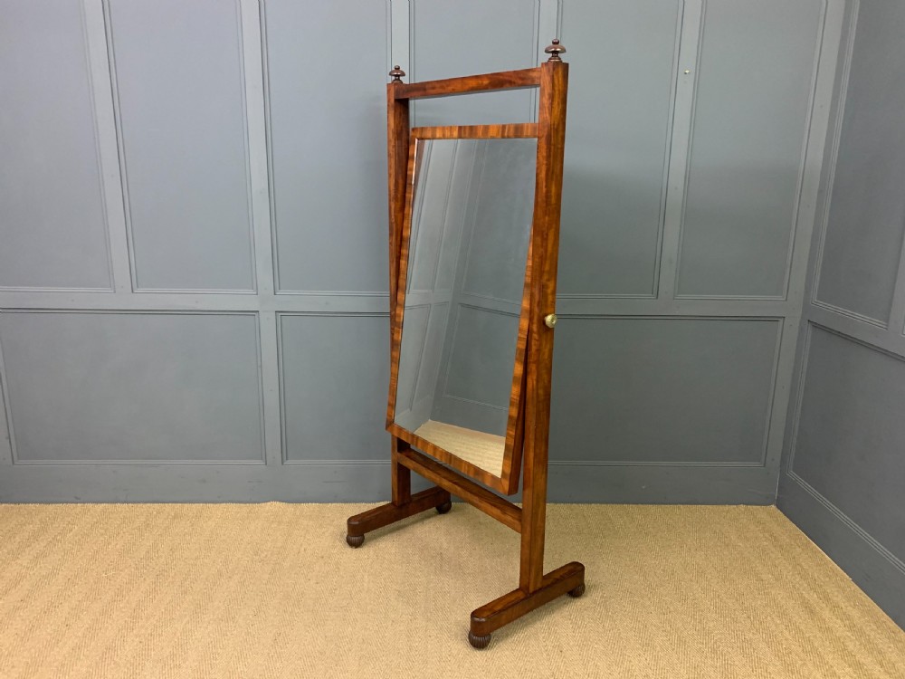 George IV Mahogany Cheval Mirror View VI