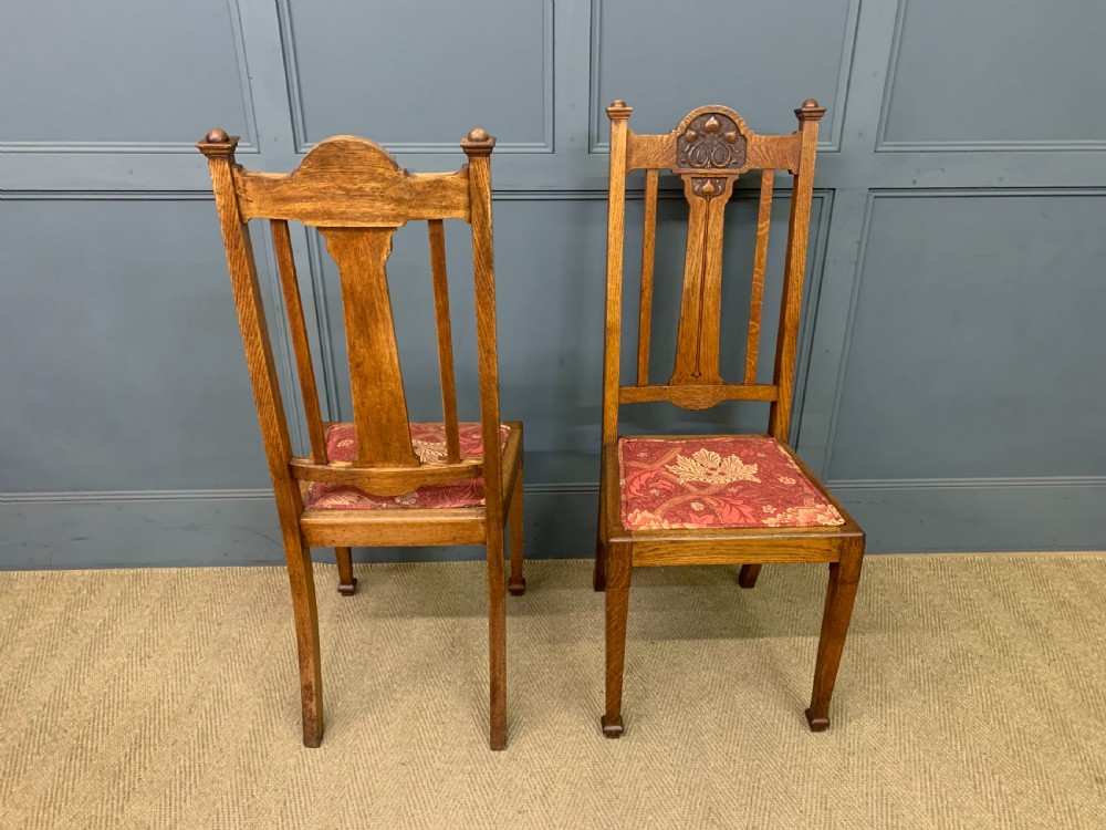 Set of 8 Arts and Crafts Dining Chairs View XVII