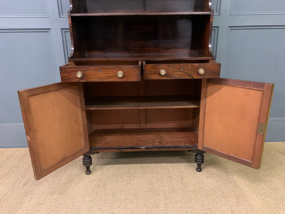 Regency Period Rosewood Waterfall Bookcase View XIII