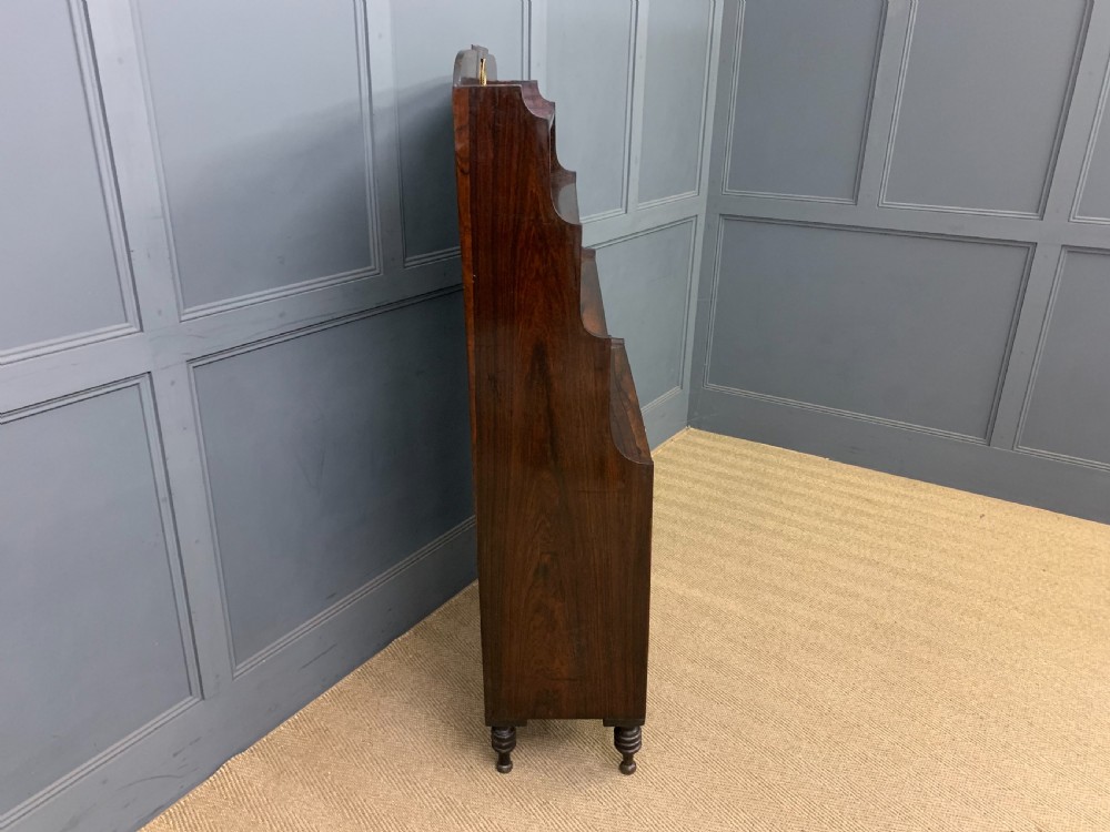 Regency Period Rosewood Waterfall Bookcase View XV