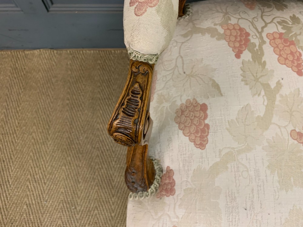 Pair of French Carved Walnut Armchairs View XVI