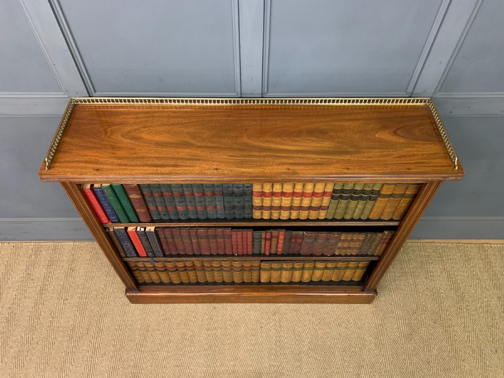 Late Victorian Walnut Open Bookcase View VI