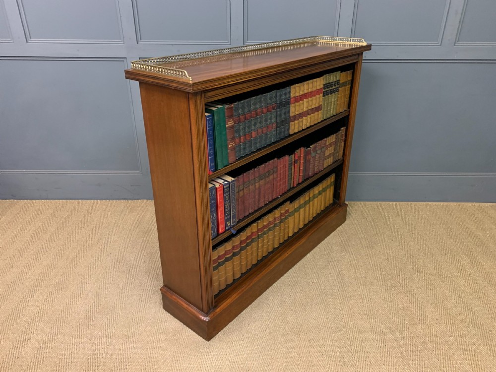 Late Victorian Walnut Open Bookcase View VIII