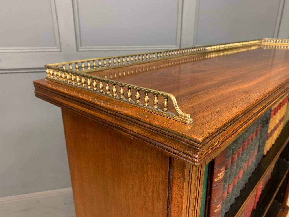Late Victorian Walnut Open Bookcase View XI