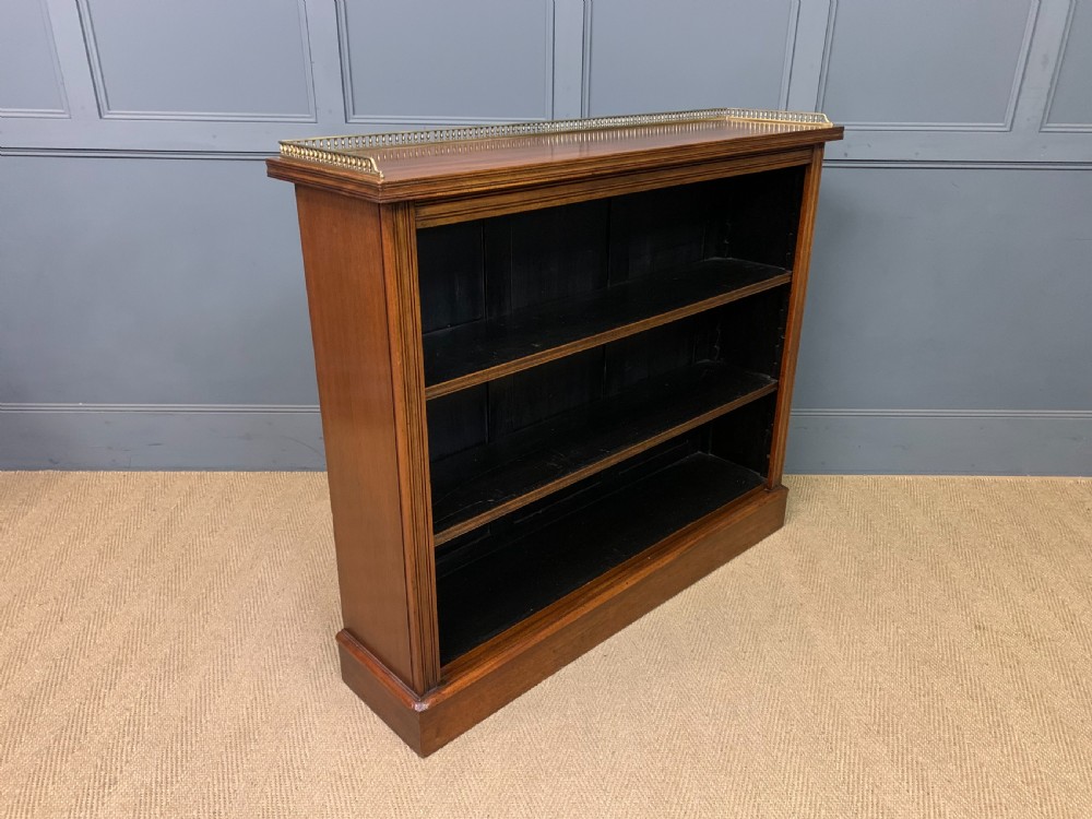 Late Victorian Walnut Open Bookcase View XII