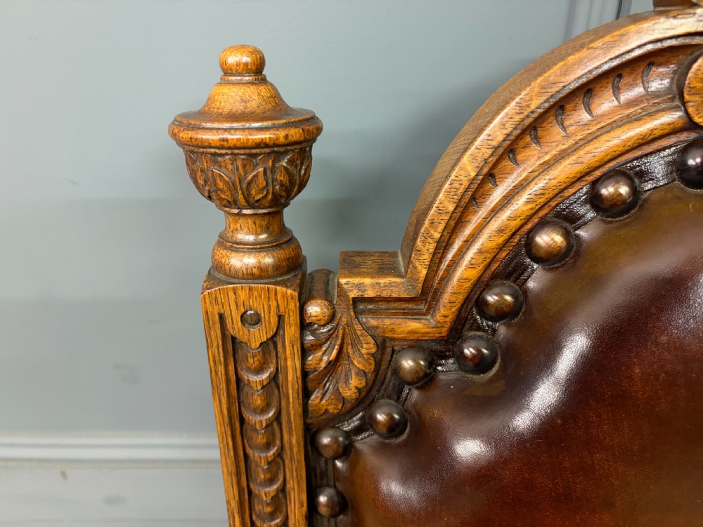 Set of 8 Carved Oak High Back Chairs View VIII