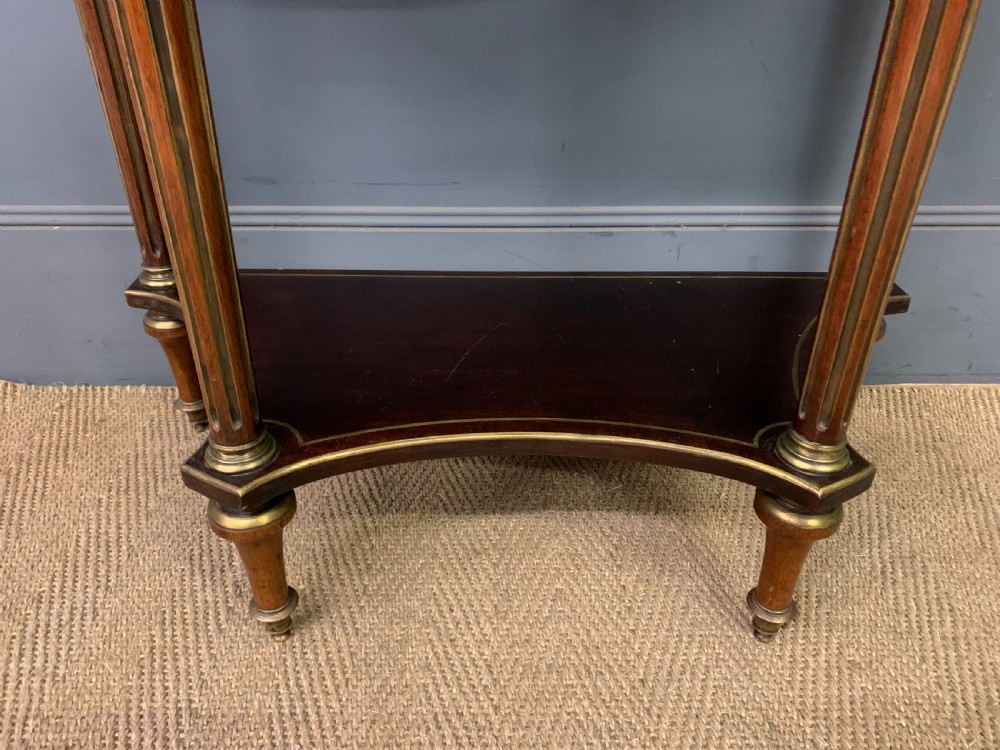 Demi Lune Brass Inlaid French Mahogany Vitrine View IV