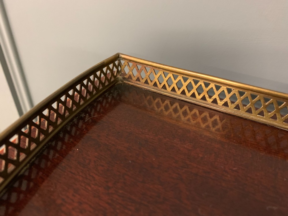 Demi Lune Brass Inlaid French Mahogany Vitrine View X