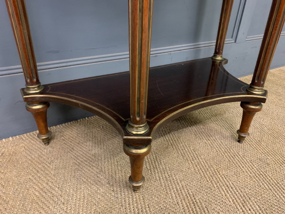 Demi Lune Brass Inlaid French Mahogany Vitrine View XI