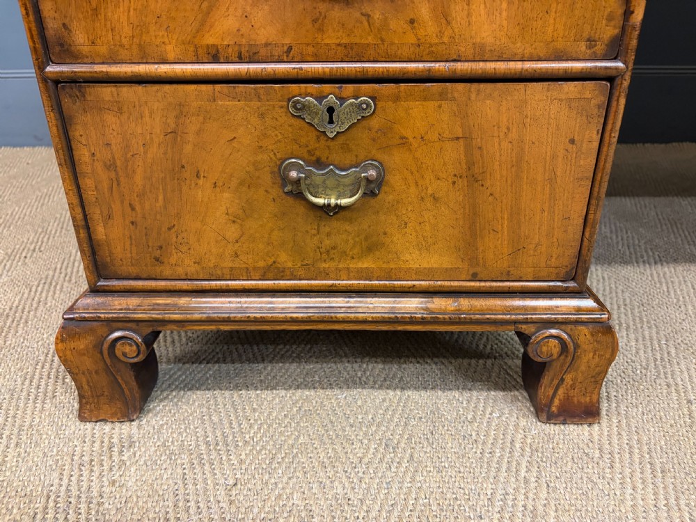 Burr Walnut Partners Pedestal Desk by Maple & Co. View V