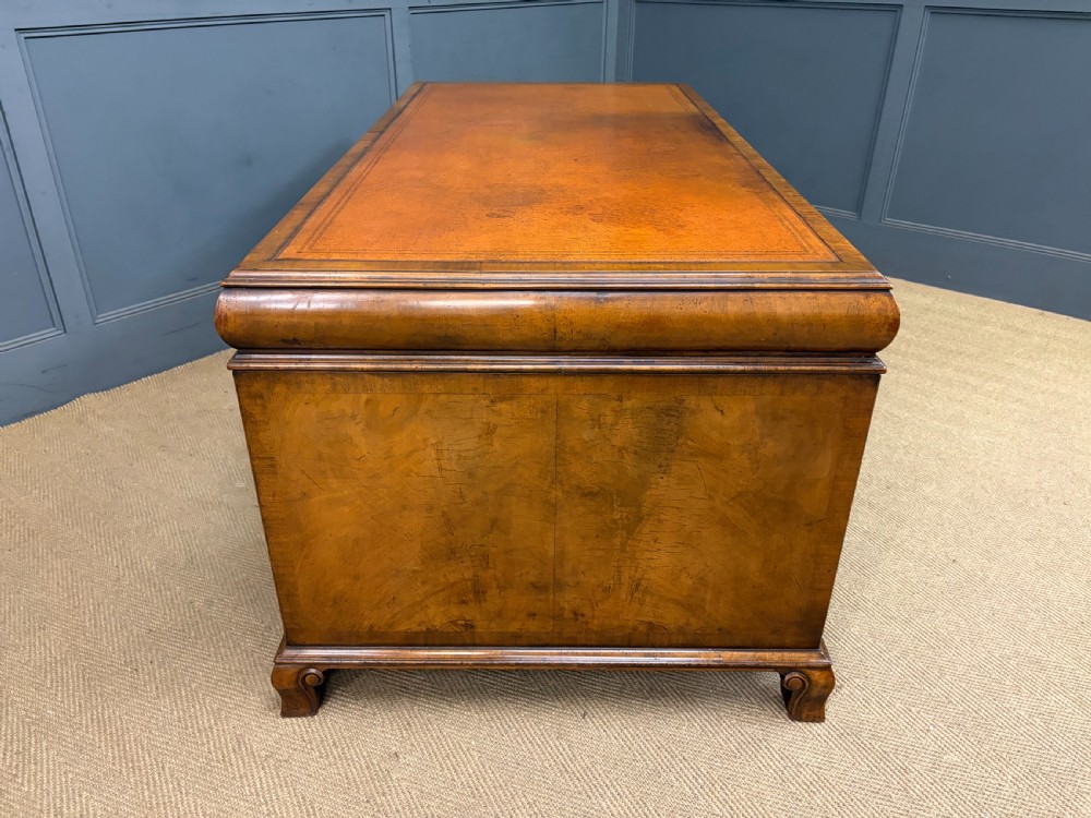 Burr Walnut Partners Pedestal Desk by Maple & Co. View XIV