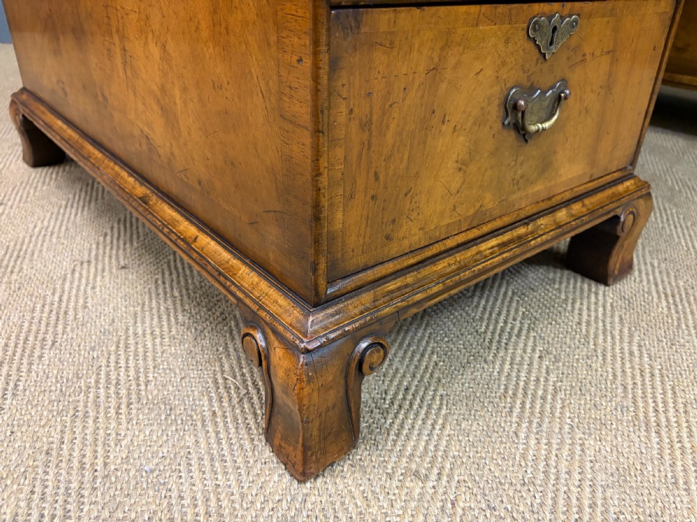 Burr Walnut Partners Pedestal Desk by Maple & Co. View XVI