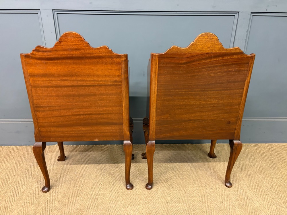 Pair of Burr Walnut Bedside Cupboards by Maple & Co. View VI
