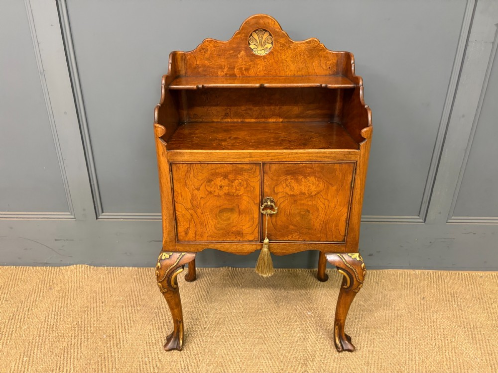 Pair of Burr Walnut Bedside Cupboards by Maple & Co. View X
