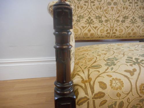 ANTIQUE VICTORIAN ROSEWOOD SOFA - ADDITIONAL PHOTO 4