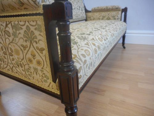 ANTIQUE VICTORIAN ROSEWOOD SOFA - ADDITIONAL PHOTO 6
