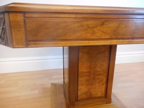 ANTIQUE ART DECO WALNUT DINING TABLE CIRCA 1920 - ADDITIONAL PHOTO 7