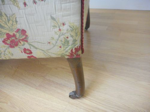 ANTIQUE ENGLISH VICTORIAN UPHOLSTERED ARMCHAIR CIRCA 1860 - ADDITIONAL PHOTO 7