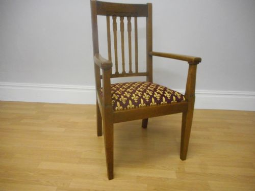 antique oak arm chair desk chair - CATEGORY: ANTIQUE CHAIRS - DATED 1910