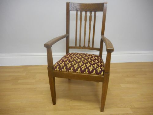 ANTIQUE OAK ARM CHAIR DESK CHAIR - ADDITIONAL PHOTO 1