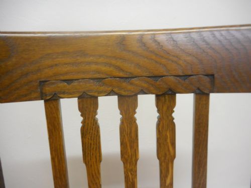 ANTIQUE OAK ARM CHAIR DESK CHAIR - ADDITIONAL PHOTO 2