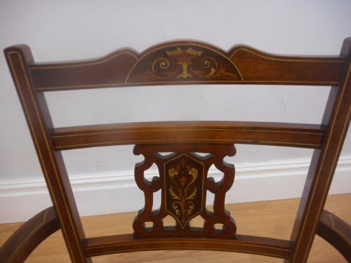 ANTIQUE EDWARDIAN ARM CHAIR - ADDITIONAL PHOTO 1