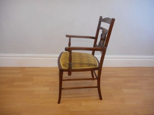 ANTIQUE EDWARDIAN ARM CHAIR - ADDITIONAL PHOTO 7