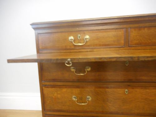 ANTIQUE GEORGIAN OAK CHEST OF DRAWERS - ADDITIONAL PHOTO 4