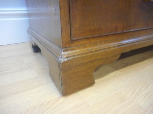 ANTIQUE GEORGIAN OAK CHEST OF DRAWERS - ADDITIONAL PHOTO 10
