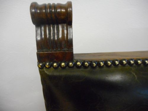 ANTIQUE PAIR OF LIBRARY ARMCHAIRSPAIR OF LIBRARY CHAIRS - ADDITIONAL PHOTO 4