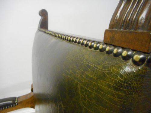 ANTIQUE PAIR OF LIBRARY ARMCHAIRSPAIR OF LIBRARY CHAIRS - ADDITIONAL PHOTO 6
