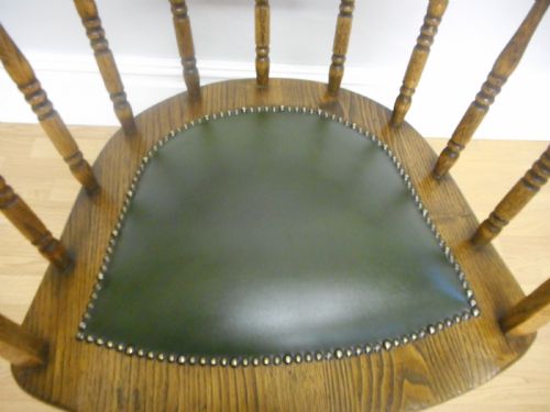 ANTIQUE OAK OFFICE SWIVEL CHAIR - ADDITIONAL PHOTO 7